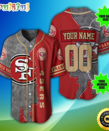 Personalized NFL San Francisco 49ers Baseball Jersey Fan Favorite Jerseys