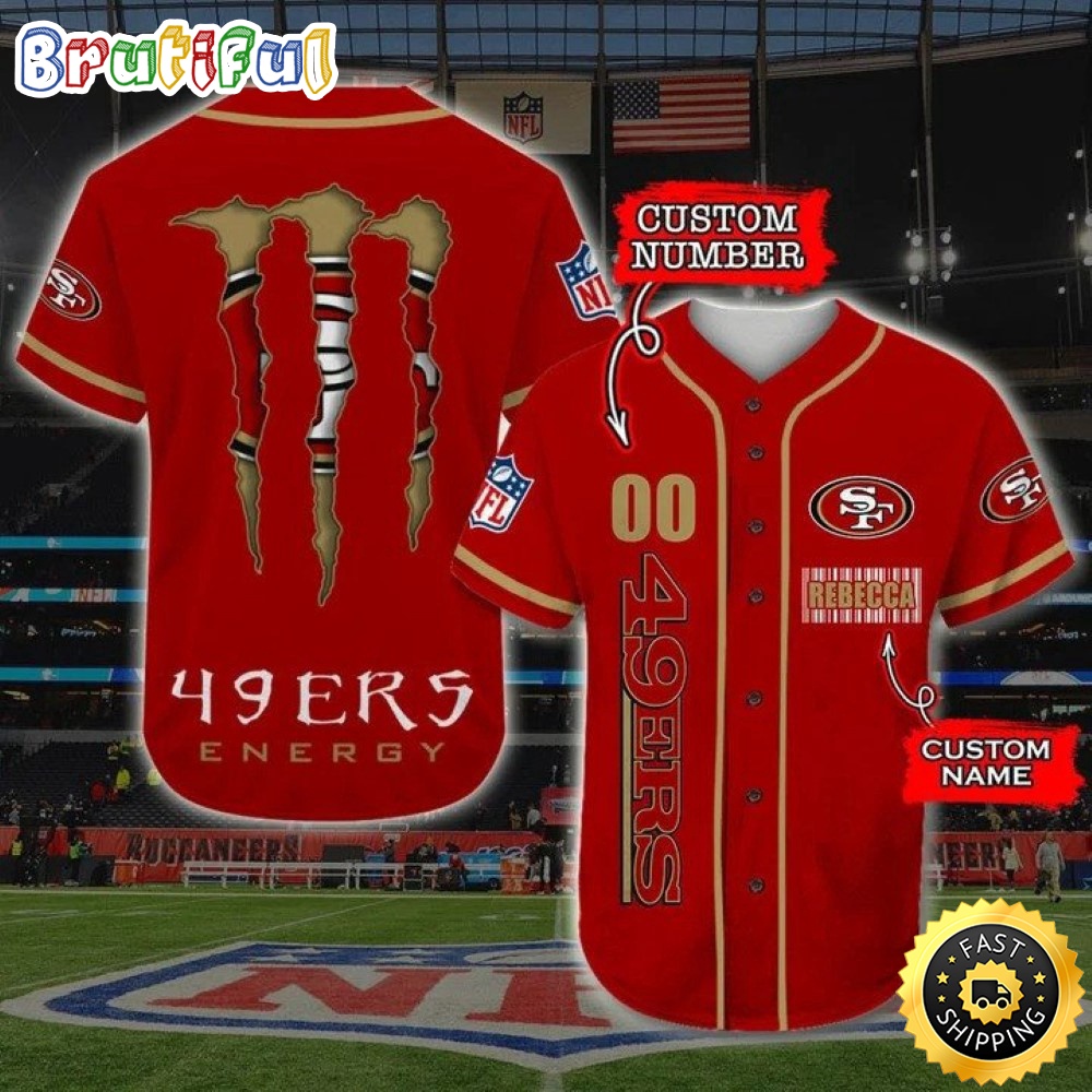 Personalized NFL San Francisco 49ers Baseball Jersey Sportswear Tops