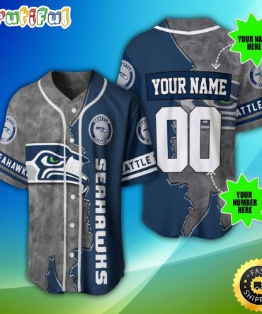 Personalized NFL Seattle Seahawks Baseball Jersey Authentic Baseball Attire