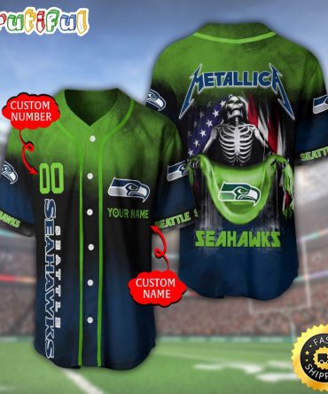 Personalized NFL Seattle Seahawks Baseball Jersey Classic Baseball Jerseys