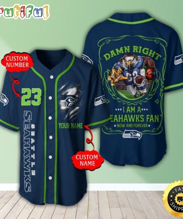 Personalized NFL Seattle Seahawks Baseball Jersey Fan Favorite Jerseys