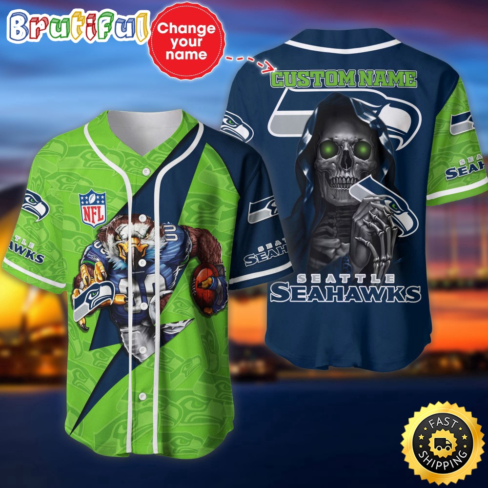 Personalized NFL Seattle Seahawks Baseball Jersey Vintage Baseball Gear