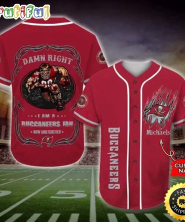 Personalized NFL Tampa Bay Buccaneers Baseball Jersey Fan Name
