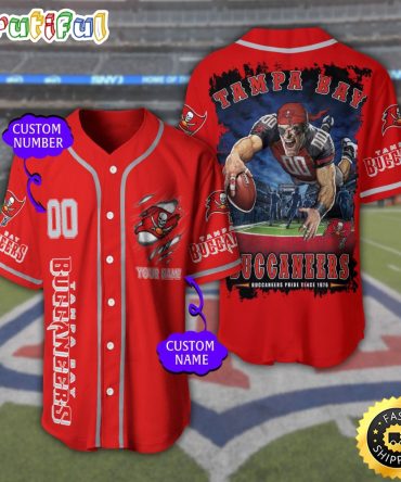 Personalized NFL Tampa Bay Buccaneers Baseball Jersey Sportswear Tops