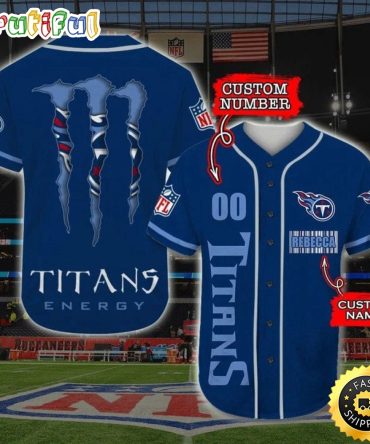 Personalized NFL Tennessee Titans Baseball Jersey Authentic Baseball Attire