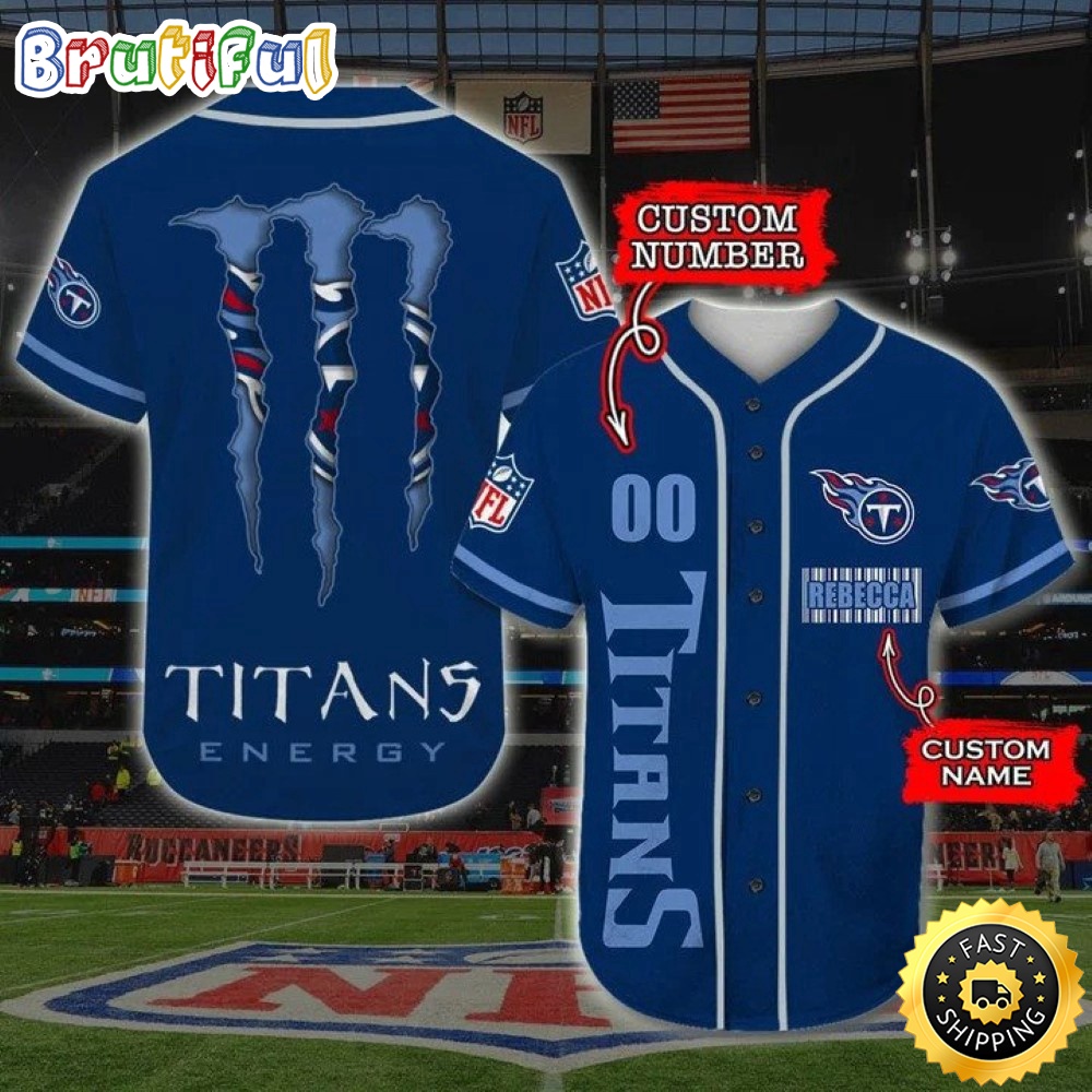Personalized NFL Tennessee Titans Baseball Jersey Authentic Baseball Attire