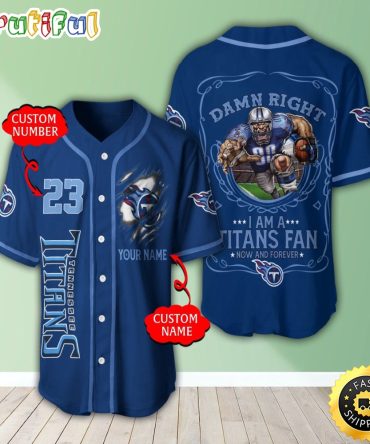 Personalized NFL Tennessee Titans Baseball Jersey Classic Baseball Jerseys