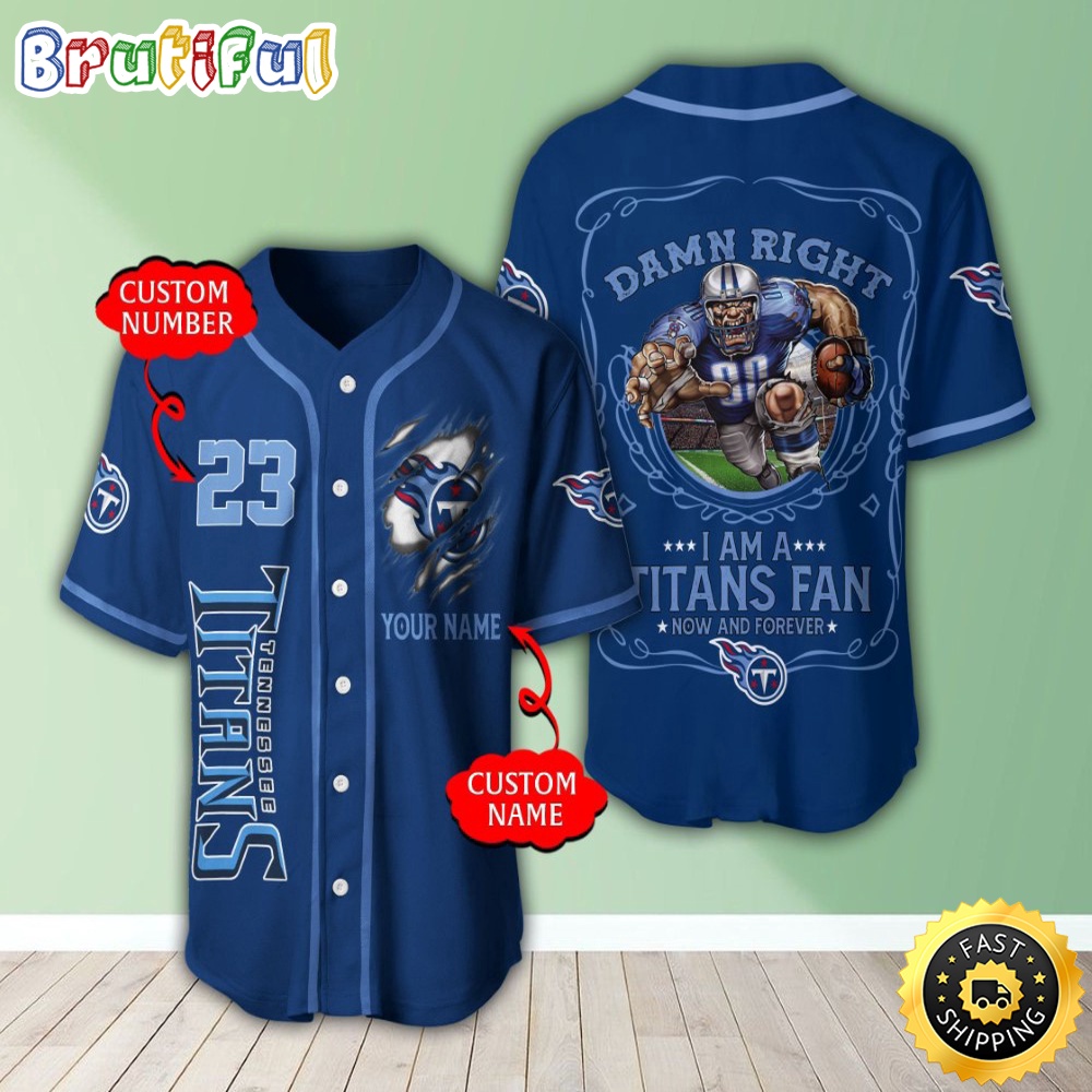 Personalized NFL Tennessee Titans Baseball Jersey Classic Baseball Jerseys