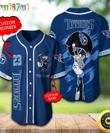 Personalized NFL Tennessee Titans Baseball Jersey For Fans
