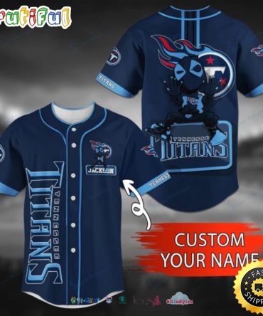 Personalized NFL Tennessee Titans Baseball Jersey Shirt Deadpool