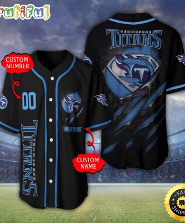 Personalized NFL Tennessee Titans Baseball Jersey Stylish Baseball Tops