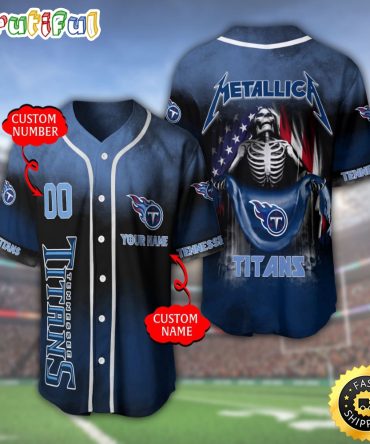 Personalized NFL Tennessee Titans Baseball Jersey Team Spirit Tops