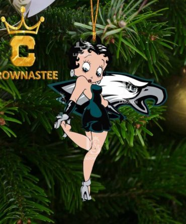Philadelphia Eagles Betty Boop Girl Fan NFL Acrylic Christmas Tree Decoration Ornament