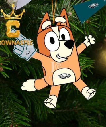 Philadelphia Eagles Bingo Bluey Flag NFL Acrylic Christmas Tree Decoration Ornament