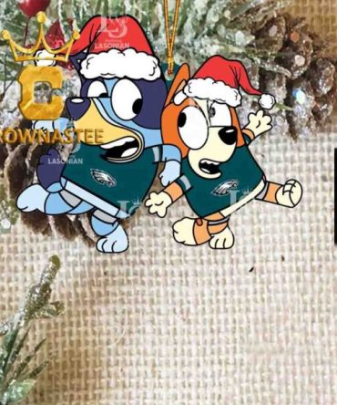 Philadelphia Eagles Bluey Christmas Holiday NFL Decor Acrylic Christmas Tree Ornament
