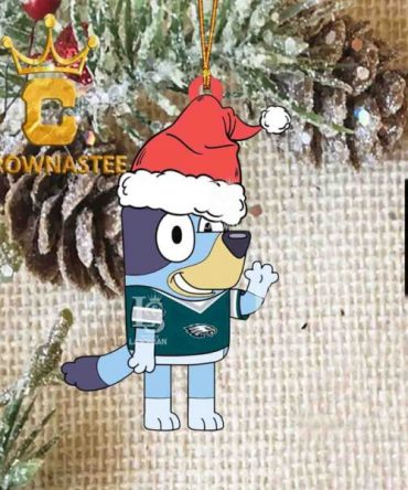 Philadelphia Eagles Bluey Christmas NFL Decoration Acrylic Christmas Tree Ornament