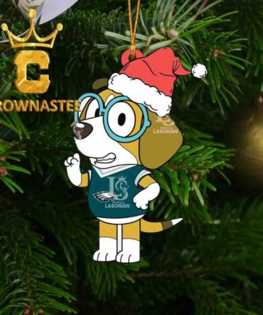 Philadelphia Eagles Bluey Honey Christmas NFL Acrylic Christmas Tree Decoration Ornament