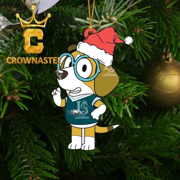 Philadelphia Eagles Bluey Honey Christmas NFL Acrylic Christmas Tree Decoration Ornament