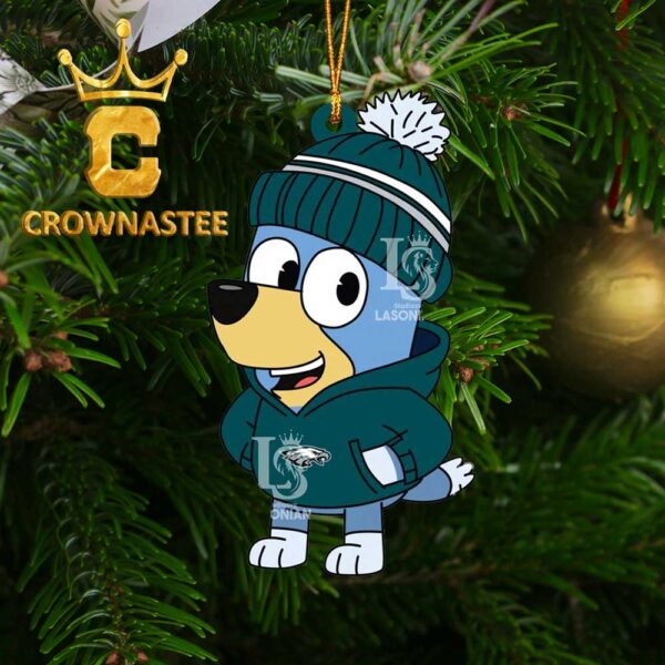 Philadelphia Eagles Bluey Hoodie Christmas Tree Decoration Ornament