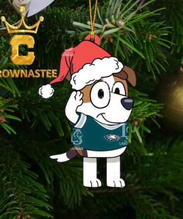 Philadelphia Eagles Bluey Jack Christmas NFL Acrylic Christmas Tree Decoration Ornament