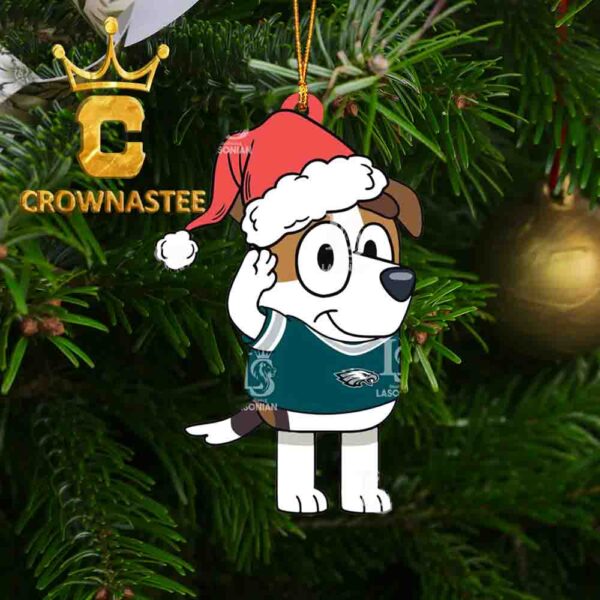 Philadelphia Eagles Bluey Jack Christmas NFL Acrylic Christmas Tree Decoration Ornament
