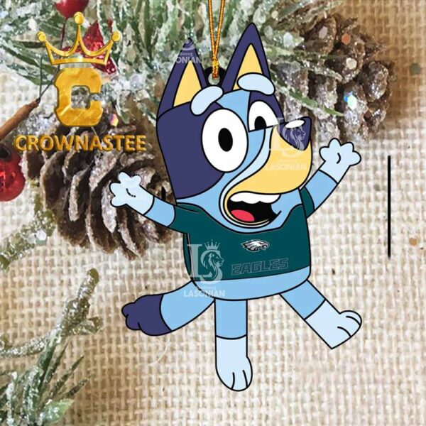 Philadelphia Eagles Bluey NFL Christmas Tree Decoration Ornament