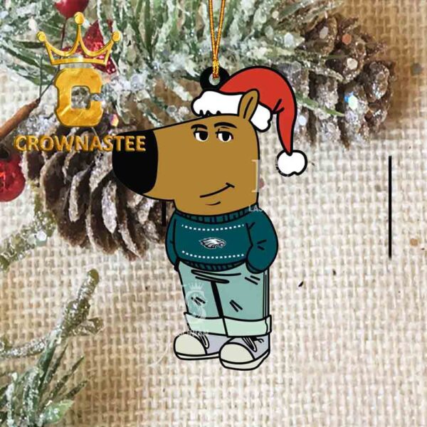 Philadelphia Eagles Chill Guy NFL Acrylic Christmas Tree Decoration Ornament