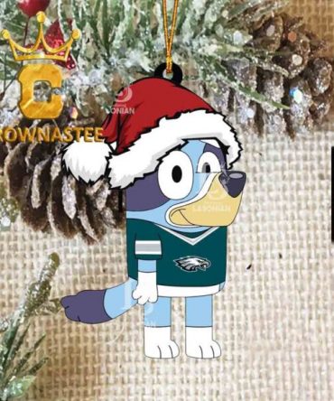 Philadelphia Eagles Christmas Bluey Hat NFL Acrylic Christmas Tree Decoration Ornament