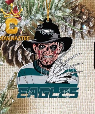 Philadelphia Eagles Freddy Krueger Horror Halloween NFL Acrylic Christmas Tree Decoration Ornament