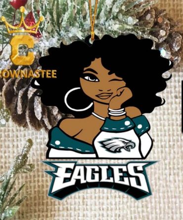 Philadelphia Eagles Girl NFL Acrylic Christmas Tree Decoration Ornament