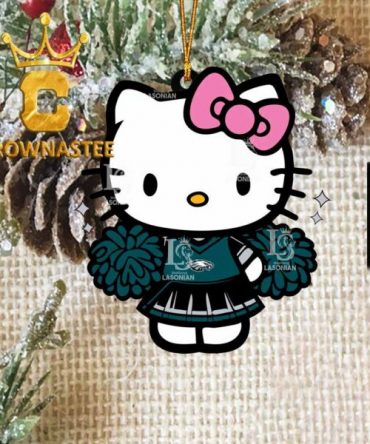Philadelphia Eagles Hello Kitty Cheerleader NFL Christmas Tree Decoration Ornament