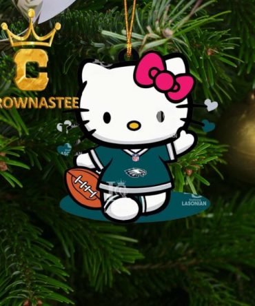 Philadelphia Eagles Hello Kitty NFL Christmas Tree Decor Ornament