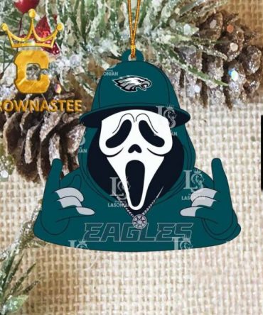 Philadelphia Eagles Horror Character Ghostface NFL Acrylic Christmas Tree Decoration Ornament