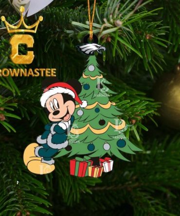 Philadelphia Eagles Mickey Mouse NFL Christmas Tree Decor Ornament