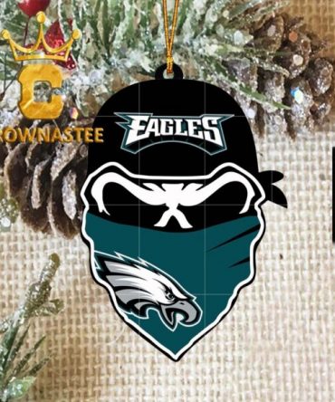 Philadelphia Eagles NFL Skull Acrylic Christmas Tree Decoration Ornament