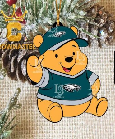 Philadelphia Eagles Pooh Bear NFL Acrylic Christmas Tree Decoration Ornament