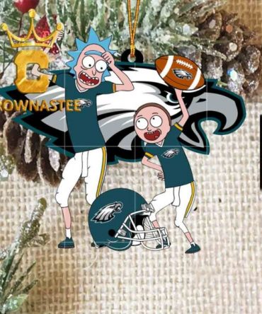 Philadelphia Eagles Rick And Morty NFL Acrylic Christmas Tree Decoration Ornament
