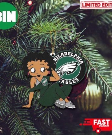 Philadelphia Eagles x Betty Boop Christmas Tree Decorations 2023 Holiday Ornament