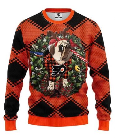 Philadelphia Flyers Pub Dog Ugly Christmas Sweater, NHL Christmas Sweater