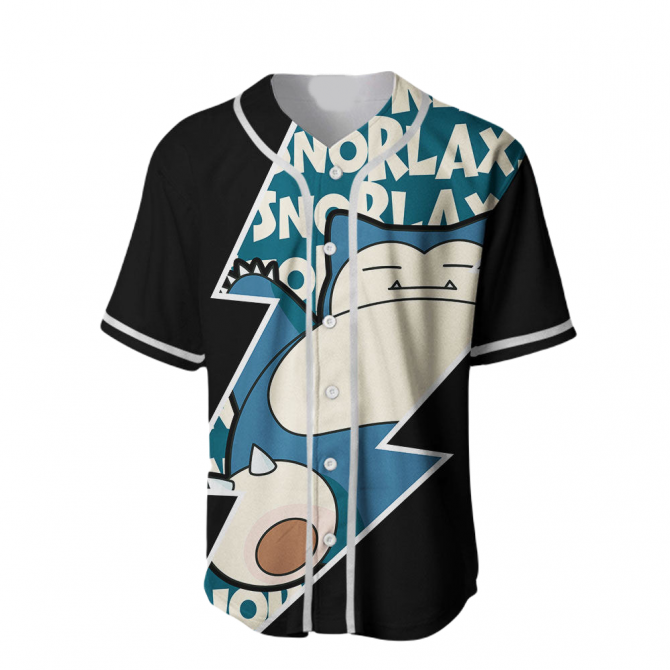 Snorlax Pokémon Baseball Jersey - Stylish Athletic Fan Apparel - Image 2