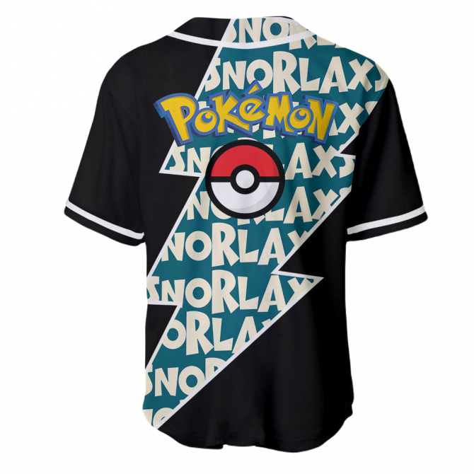 Snorlax Pokémon Baseball Jersey - Stylish Athletic Fan Apparel - Image 3