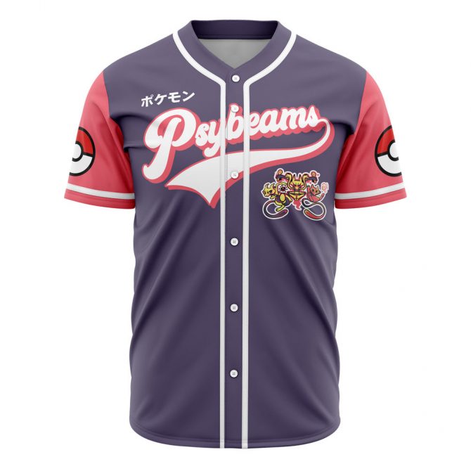 Anime-Inspired Psybeams Baseball Jersey - Vibrant Unisex Sportswear With Iconic Design