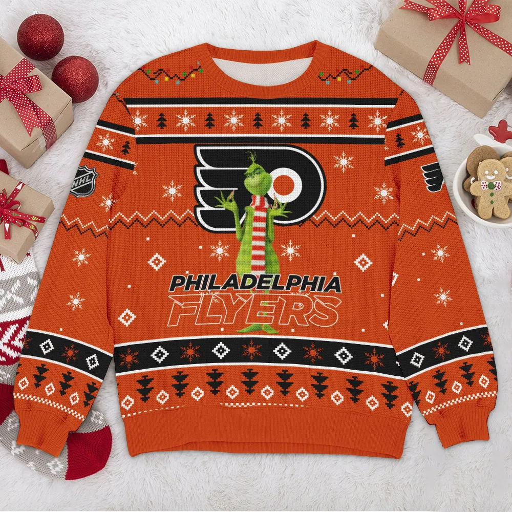 Special Release Philadelphia Flyers NHL Ugly Sweater All Over Prints Christmas Season HONHL170924SW14PF