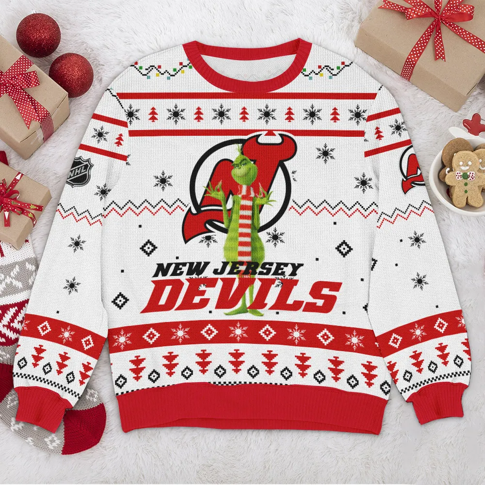 Special Release New Jersey Devils NHL Ugly Sweater All Over Prints Christmas Season HONHL170924SW11NJD