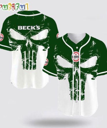 Retro Skull Beck's Baseball Jersey