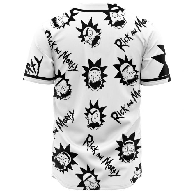 Rick And Morty Baseball Jersey - Bold Black & White Fan Apparel For Ultimate Style - Image 2