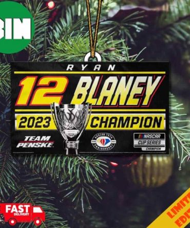 Ryan Blaney 2023 NASCAR Cup Series Champion On Track Celebration Christmas Tree Decorations 2023 Ornament