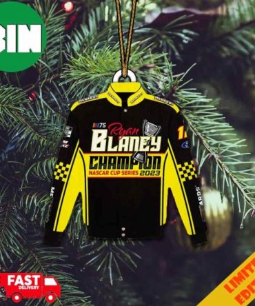 Ryan Blaney JH Design 2023 NASCAR Cup Series Champion Menards Twill Driver Uniform Jacket Christmas 2023 Tree Decorations Ornament