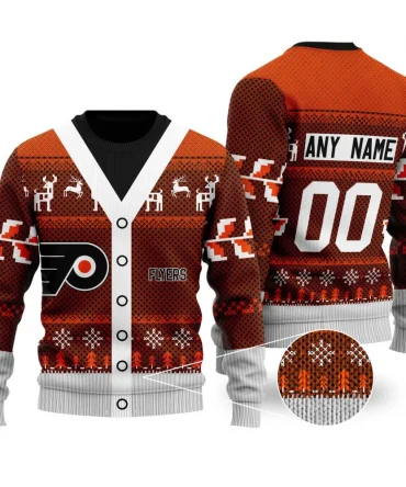 NHL Philadelphia Flyers | Personalized Name &amp; Number Unisex Sweater For Christmas Season