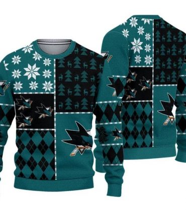 San Jose Sharks Ice Hockey Ugly Christmas Sweater, NHL Christmas Sweater